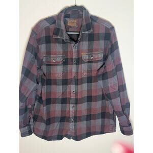 Orvis Heavyweight Plaid Flannel Button Down Shirt Men’s Size Large